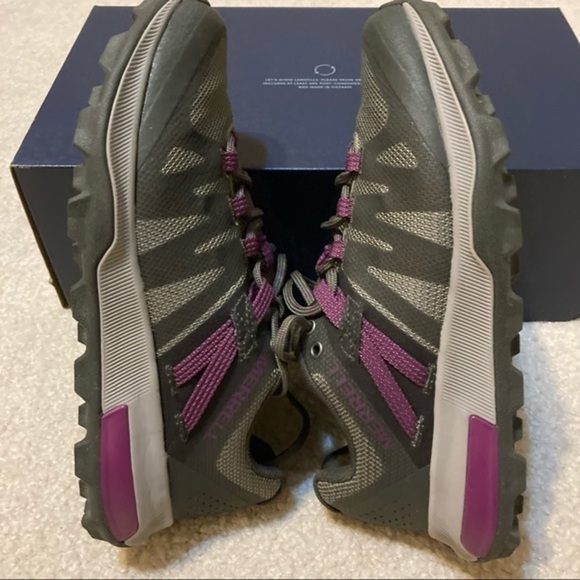 Merrell ZION FST HIKING SHOE in Grey/Purple Size 6.5 - Picture 6 of 7
